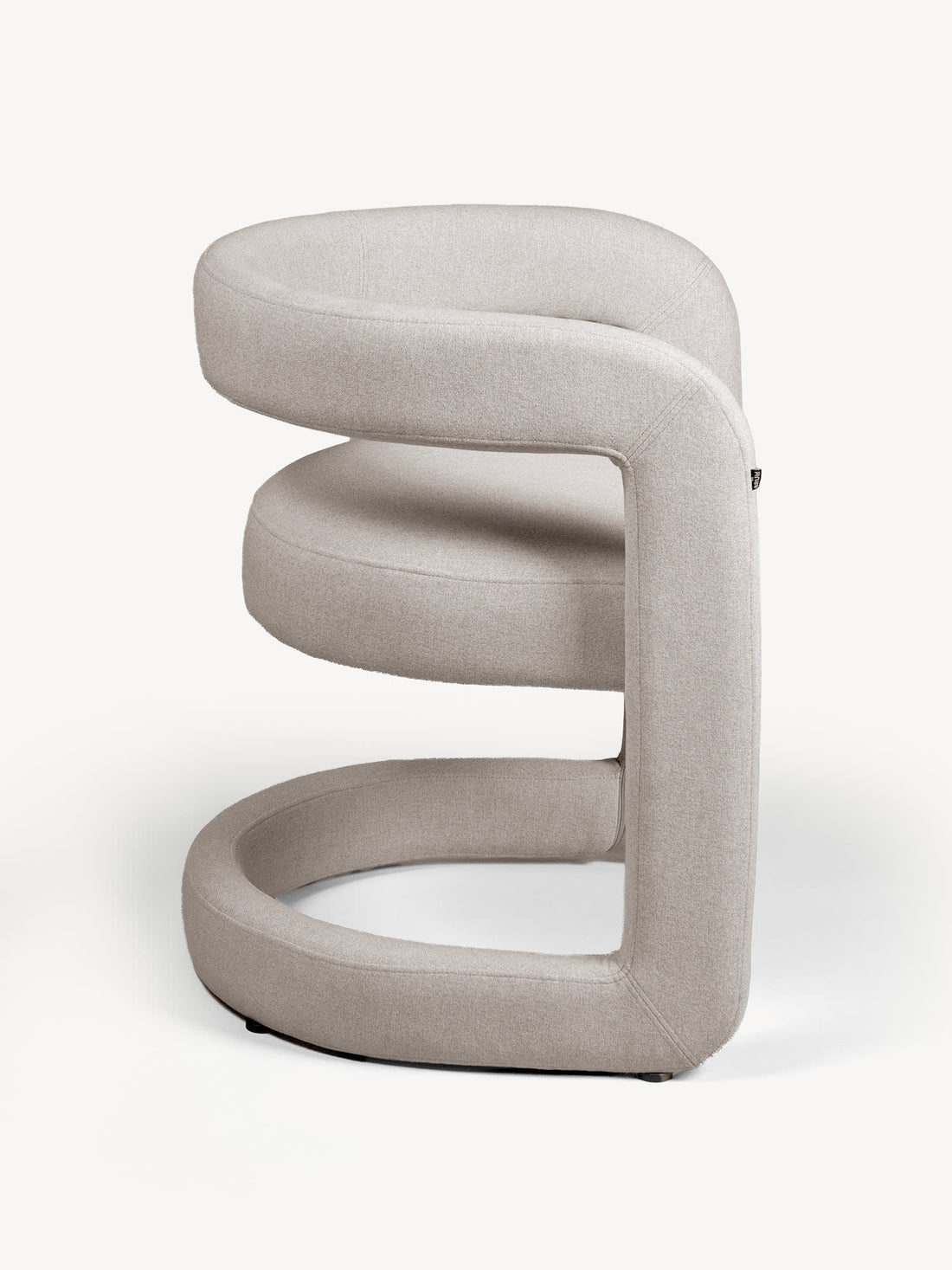 Silla Abu Dhabi beige, vista lateral