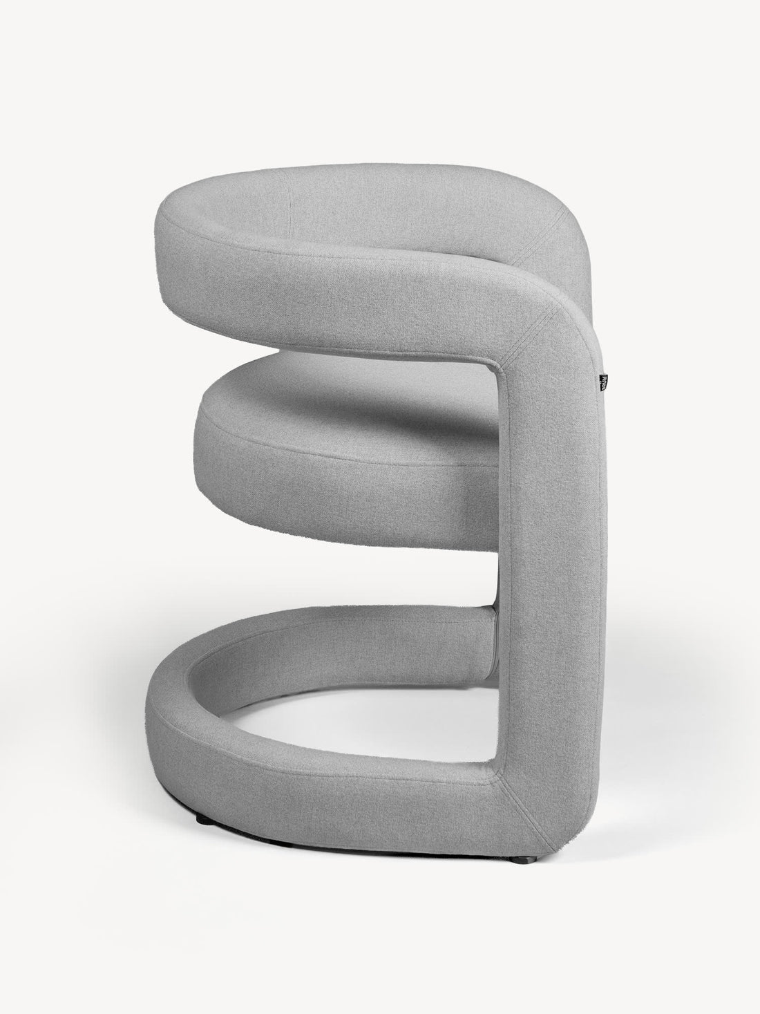 Silla Abu Dhabi gris, vista lateral