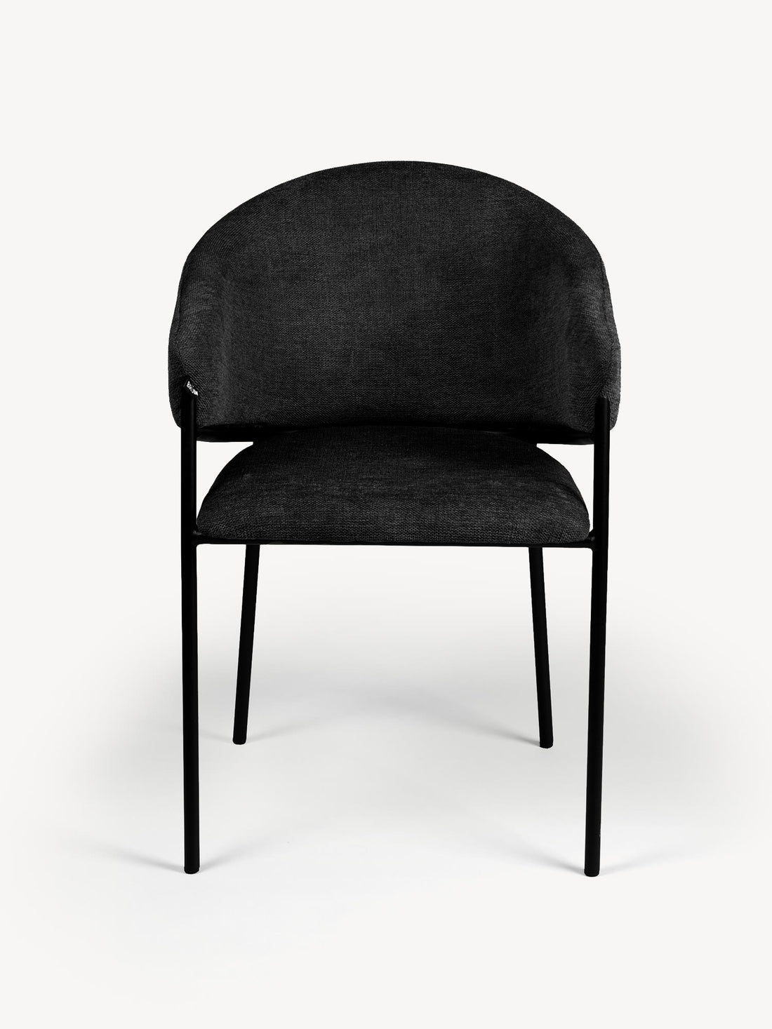 Silla Berlín pata negra negro, vista de frente