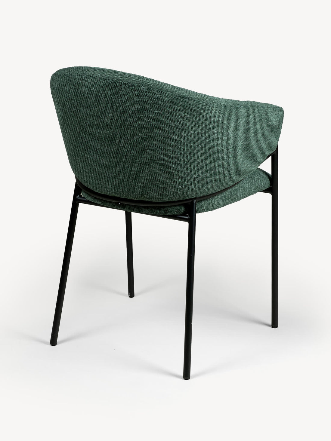 Silla Berlín pata negra verde, vista trasera