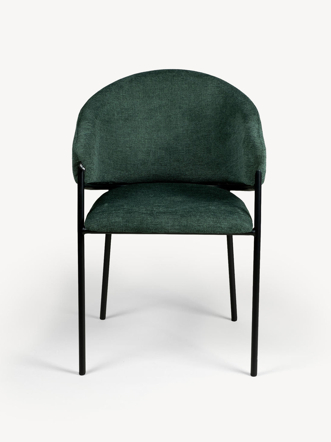 Silla Berlín pata negra verde, vista de frente