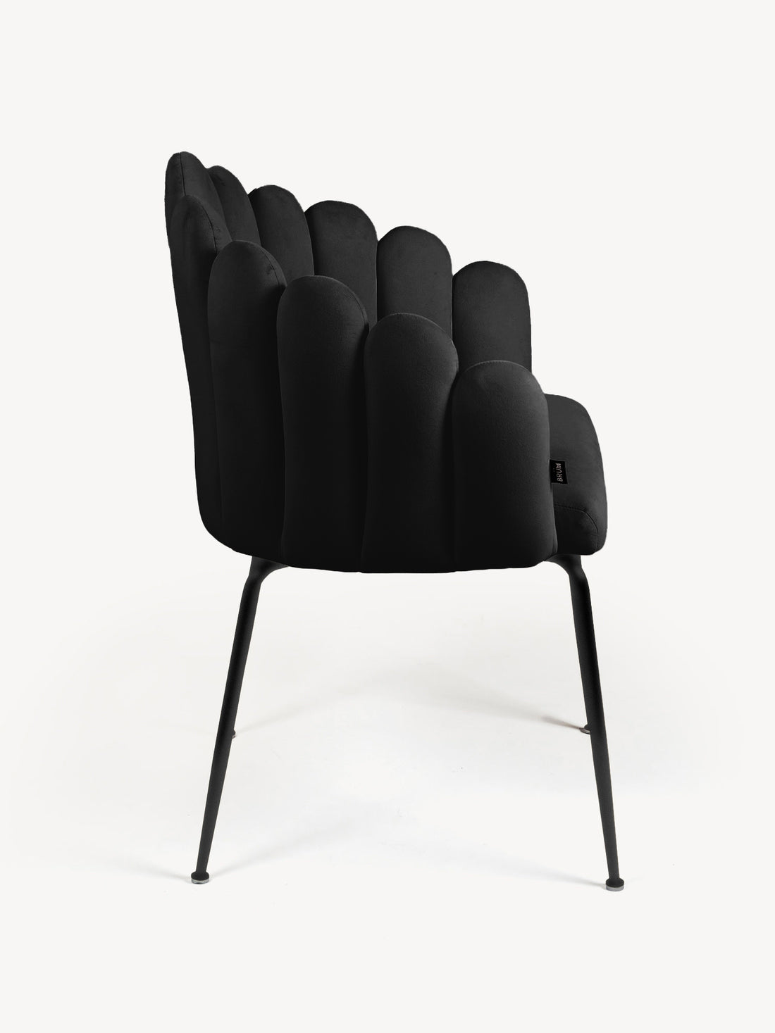 Silla Córdoba pata negra negro, vista lateral
