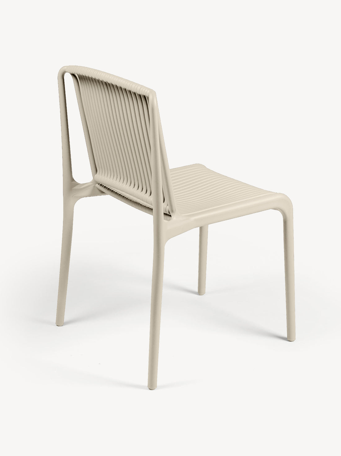 Silla de exterior Creta beige, vista trasera