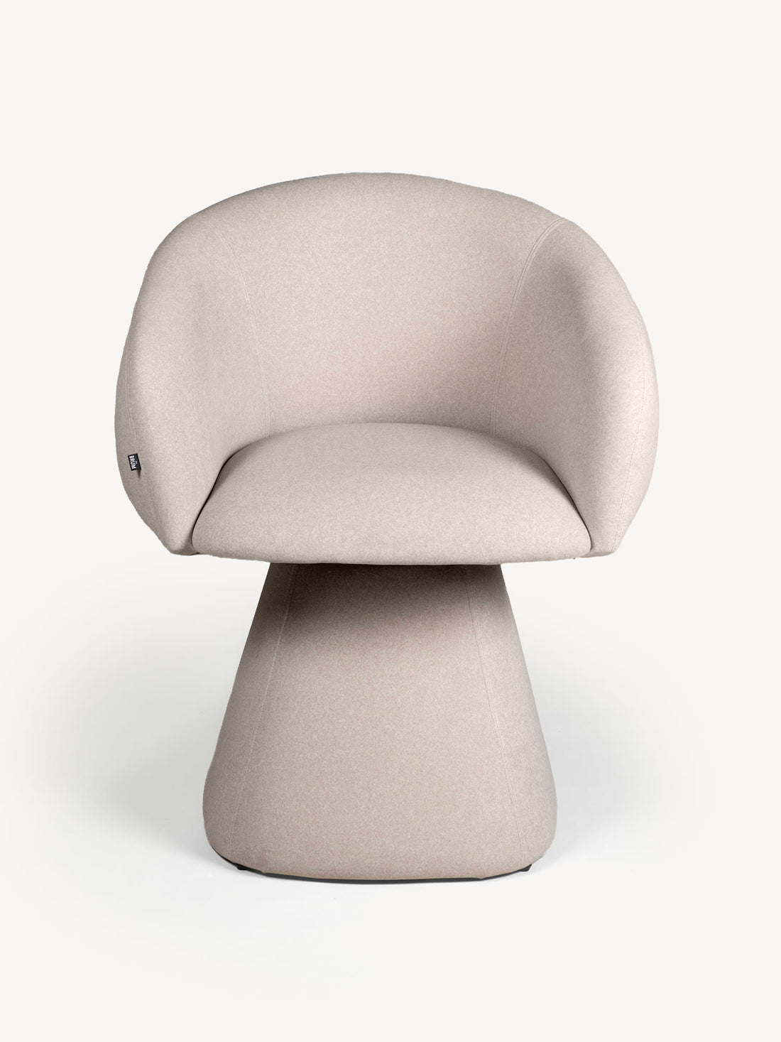 Silla Giratoria Doha beige, vista de frente