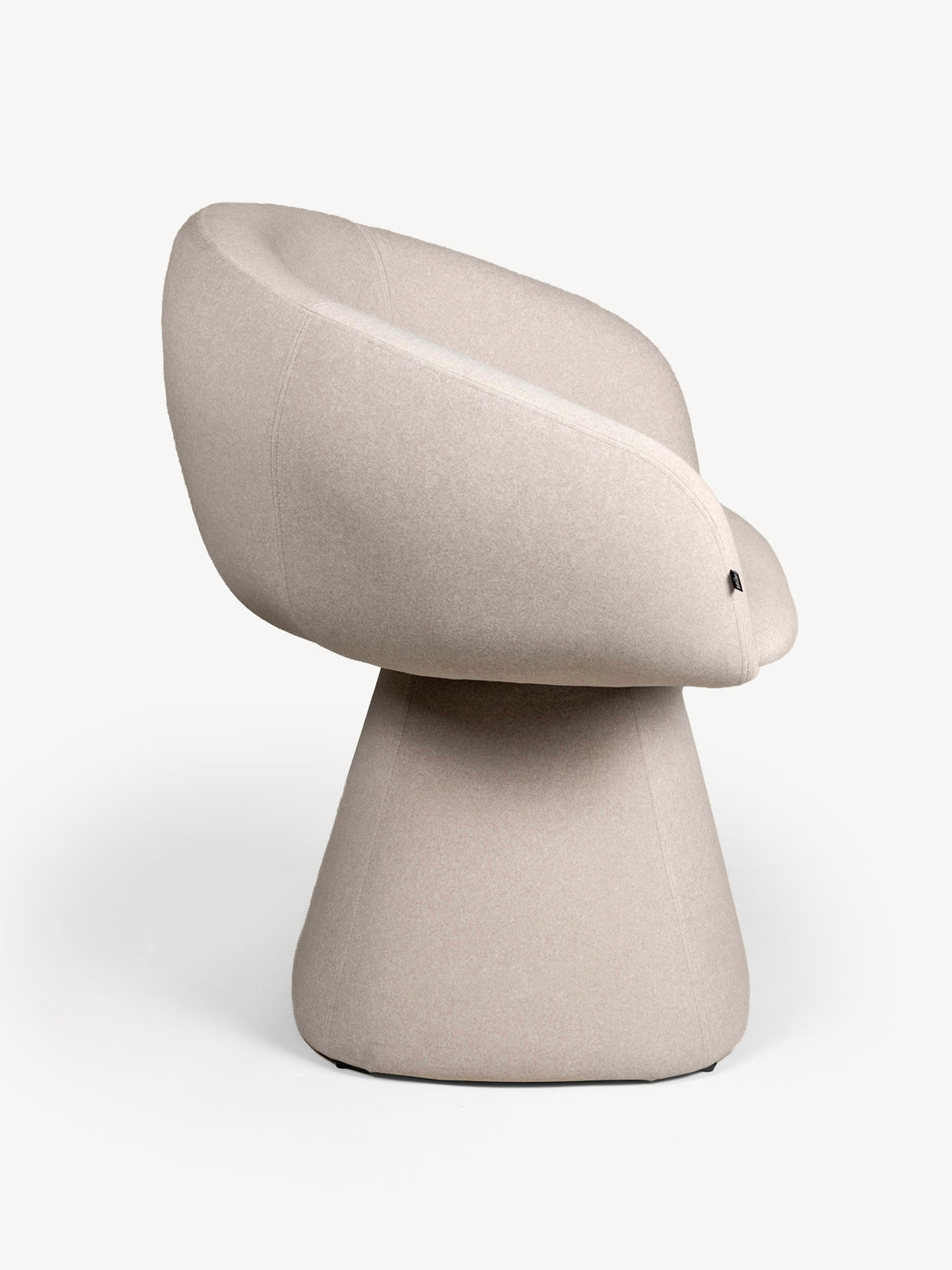 Silla Giratoria Doha beige, vista lateral