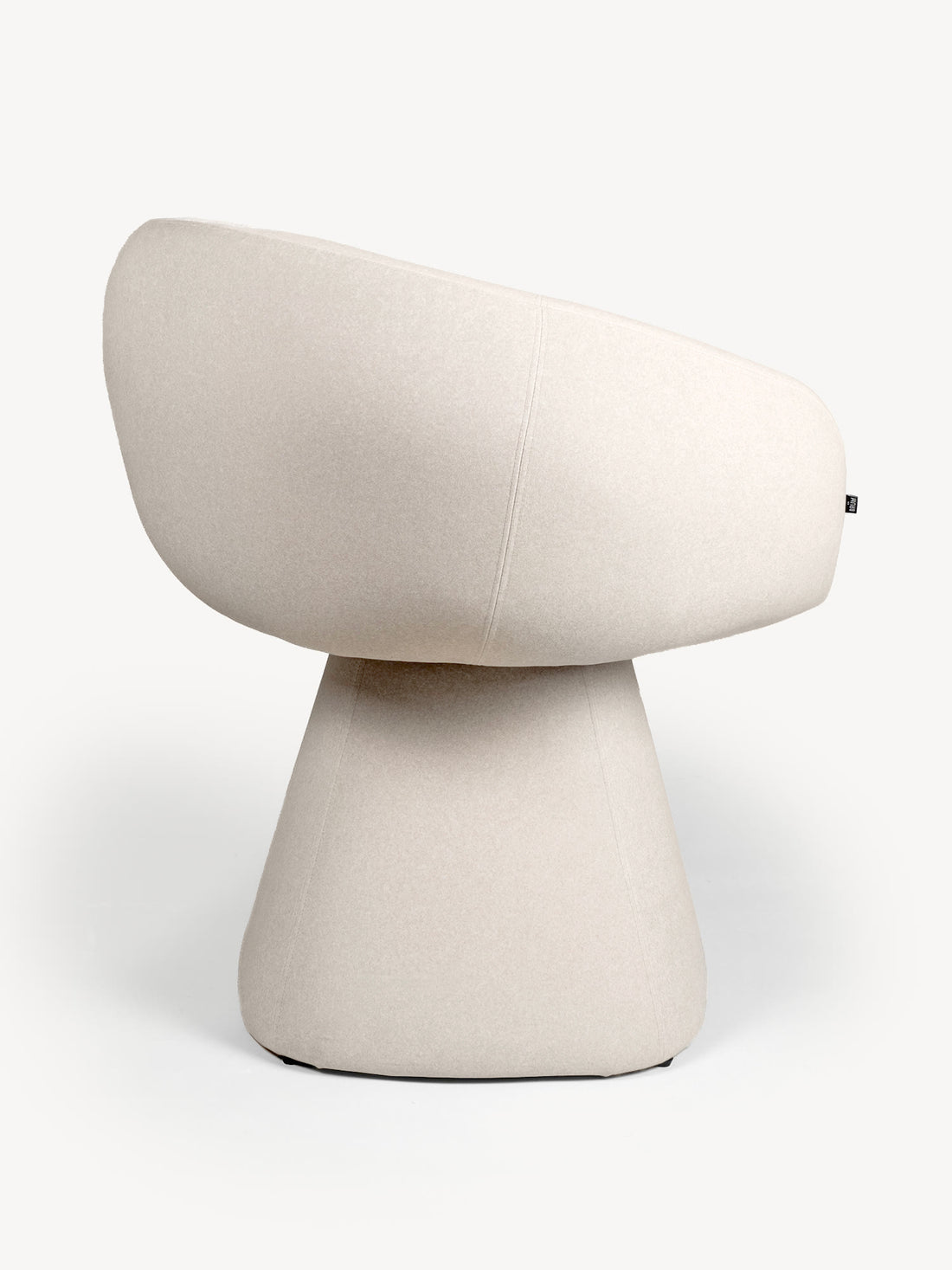 Silla Giratoria Doha crema, vista trasera