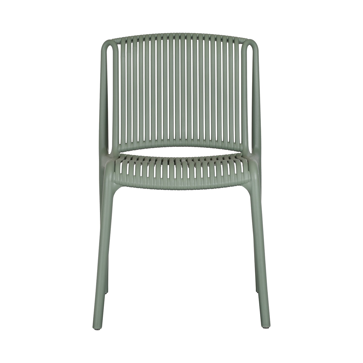 SILLA EXT CRETA VERDE VISTA FRONTAL