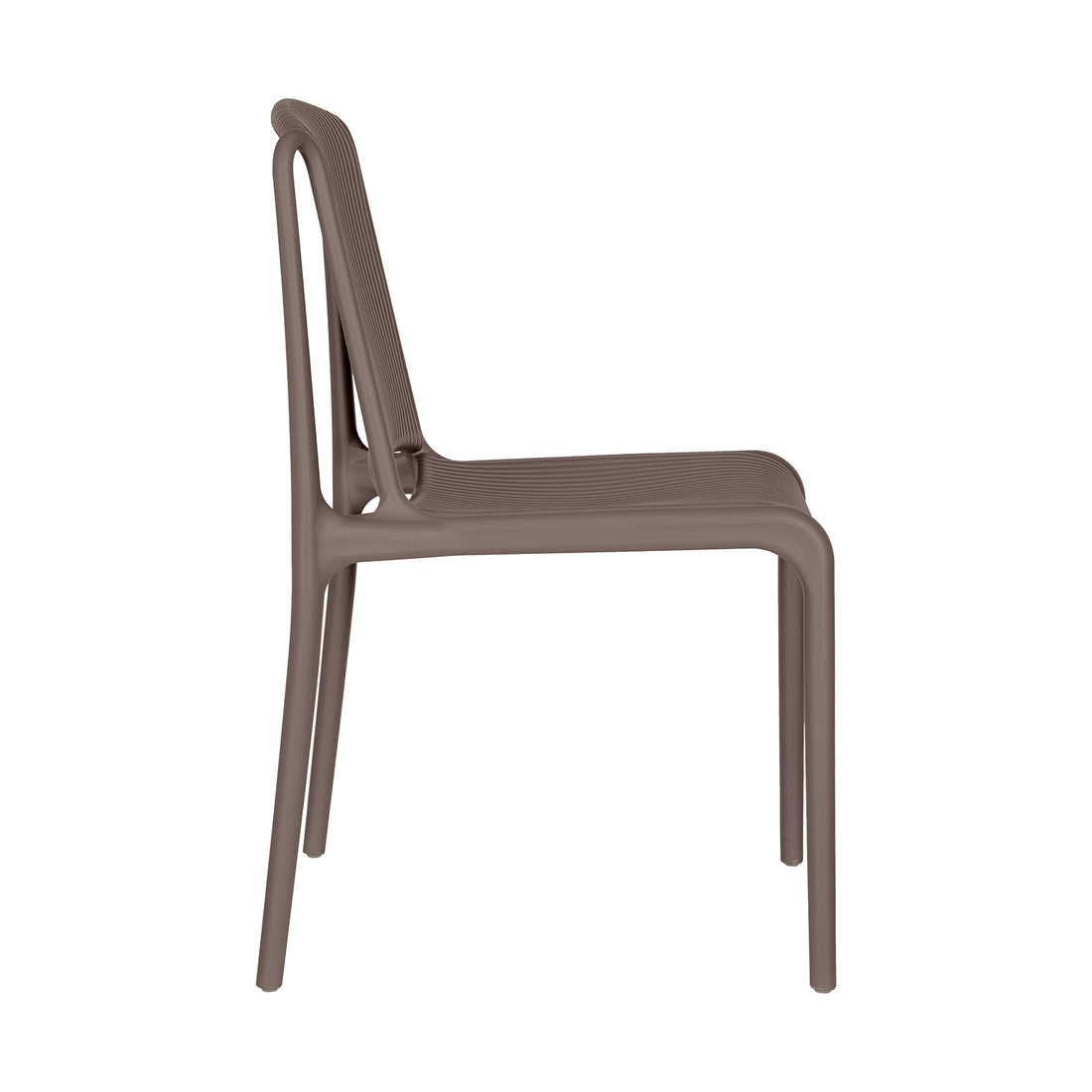SILLA EXT CRETA TAUPÉ VISTA LATERAL