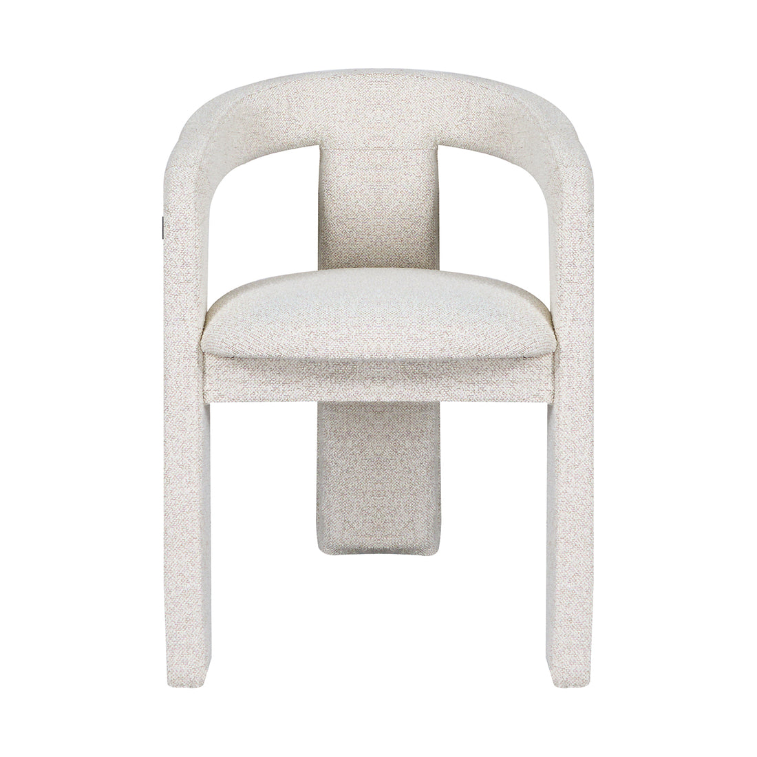 Silla Luca Beige con Fondo Blanco en vista frontal