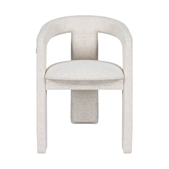 Silla Luca Beige con Fondo Blanco en vista frontal