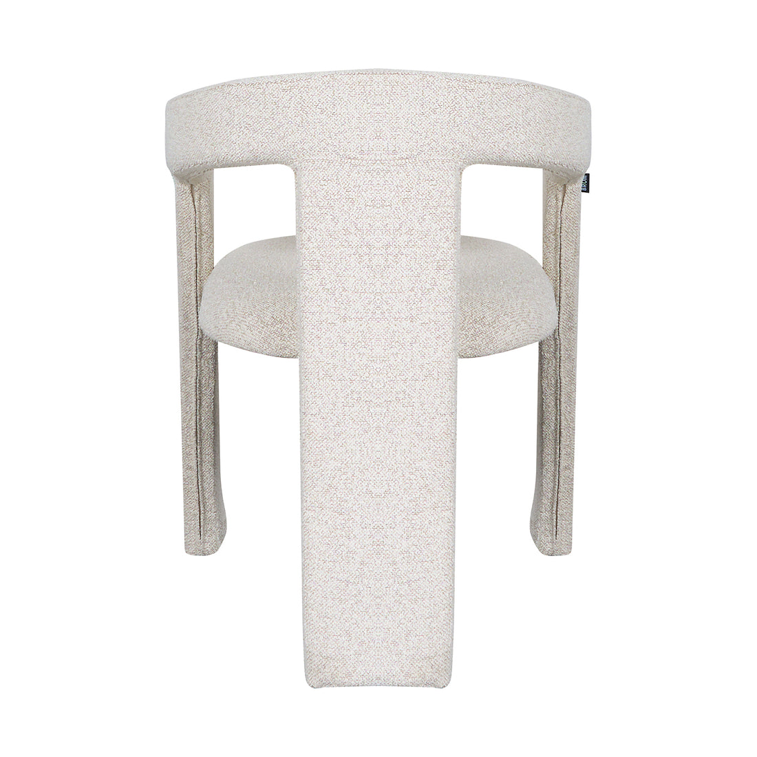 Silla Luca Beige con Fondo Blanco vista trasera