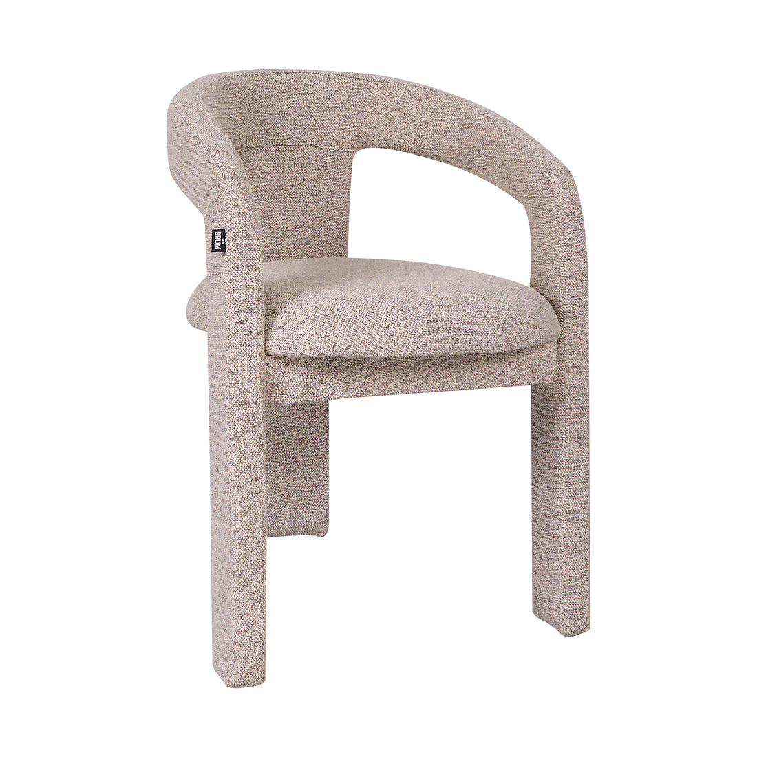 Silla Luca Gris con Fondo Blanco vista en perspectiva