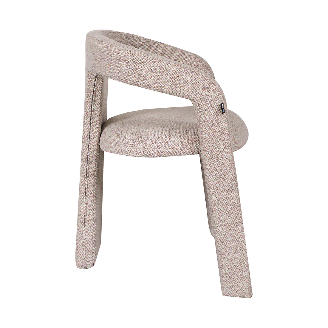 Silla Luca Gris con Fondo Blanco con vista lateral