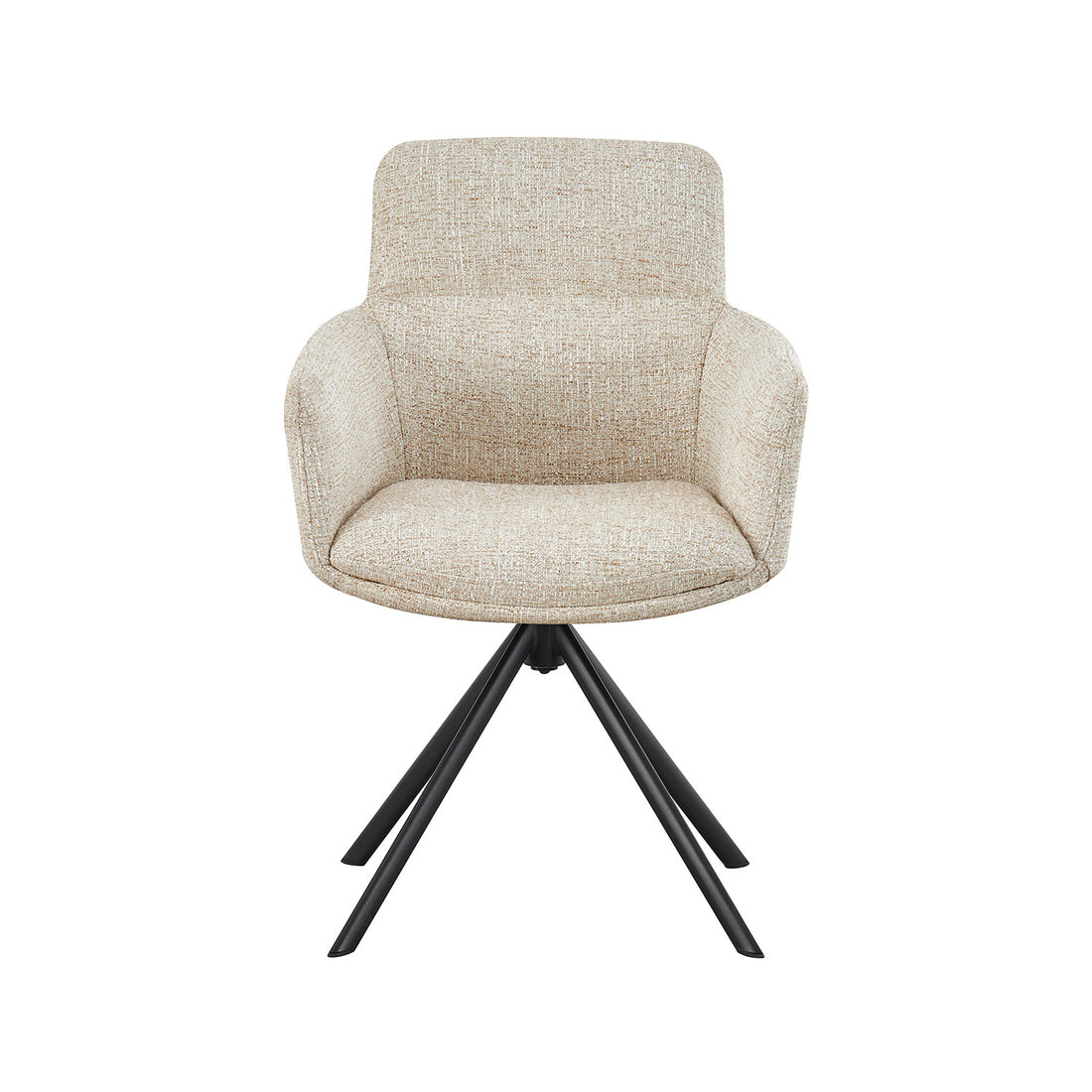 Silla Lugo Beige Fondo Blanco Vista Frontal