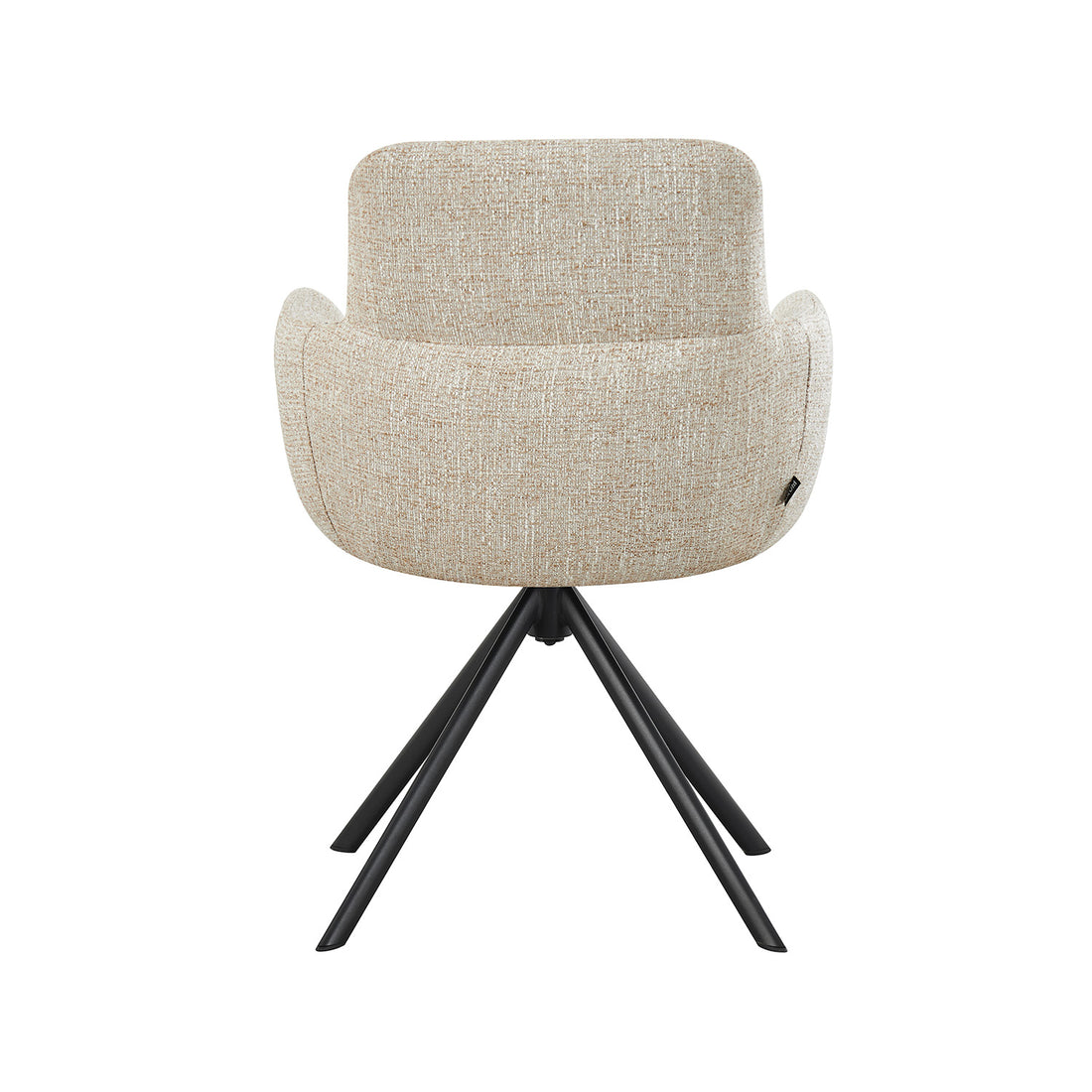 Silla Lugo Beige Fondo Blanco Vista Trasera
