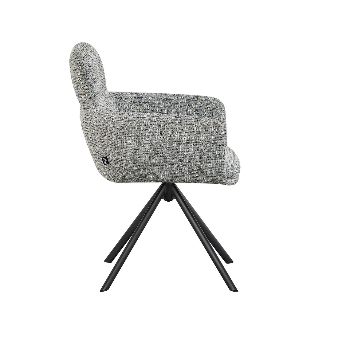 Silla Lugo Gris Fondo Blanco Vista Lateral