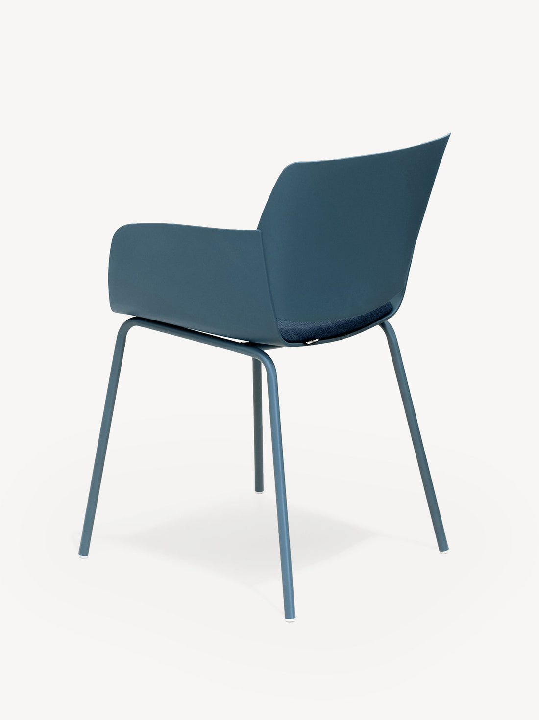Silla Malta azul, vista trasera