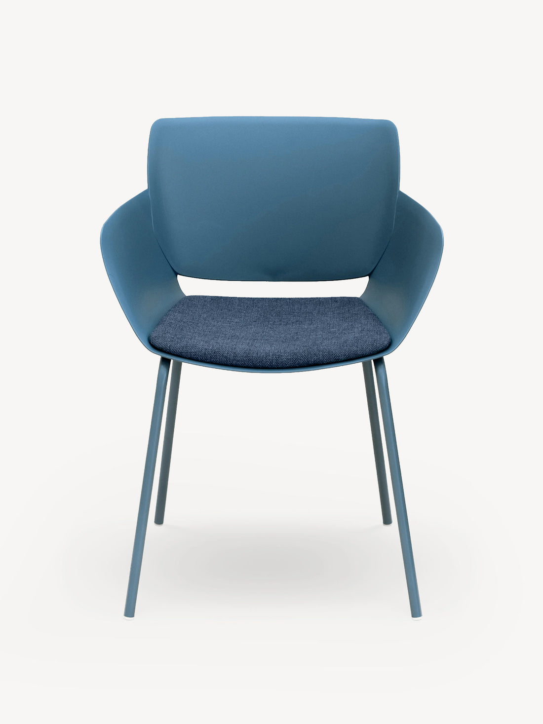 Silla Malta azul, vista de frente