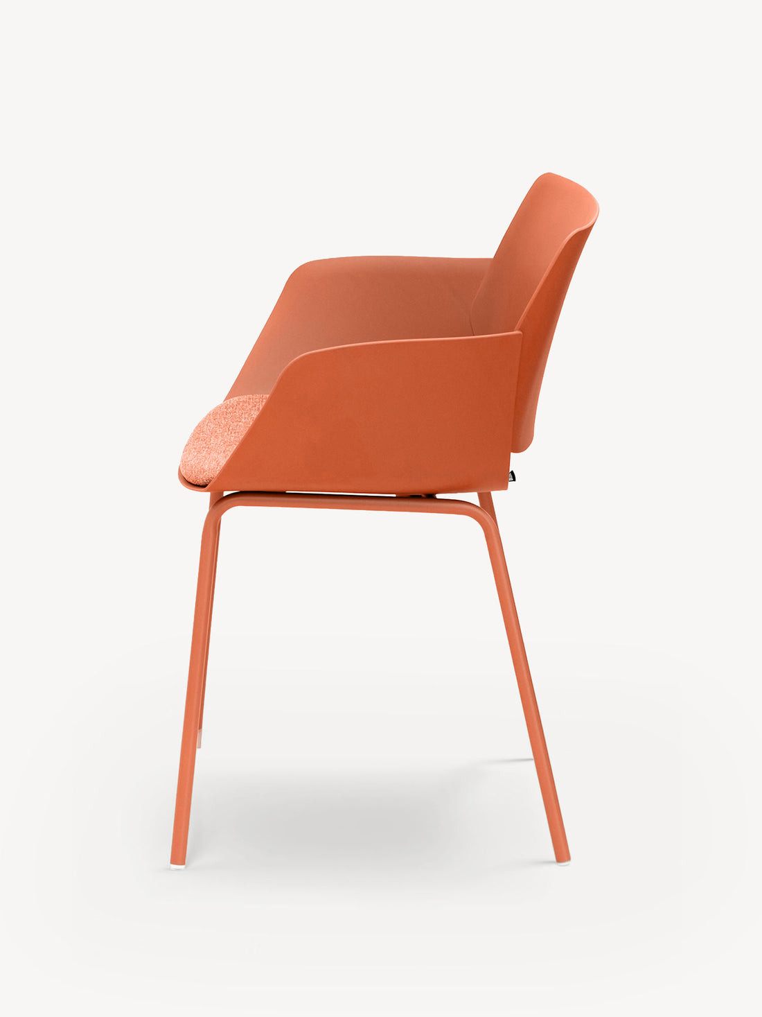 Silla Malta naranja, vista lateral