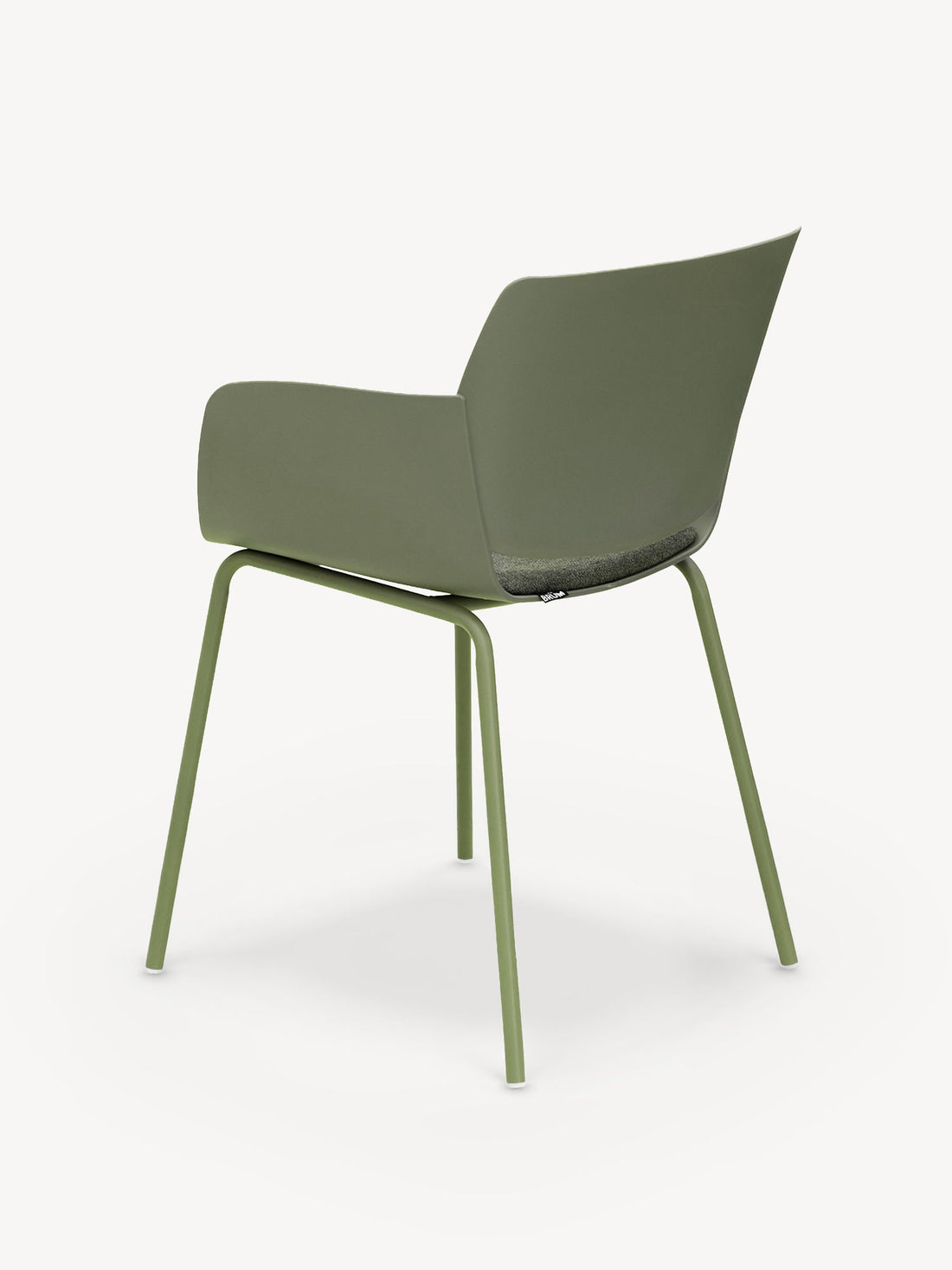 Silla Malta verde, vista trasera