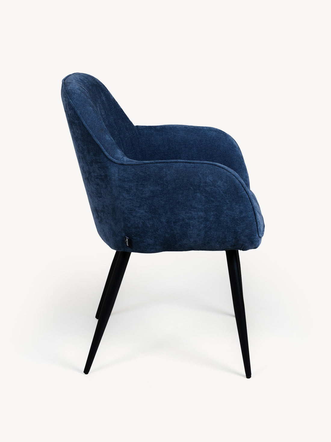 Silla Manchester azul, vista lateral