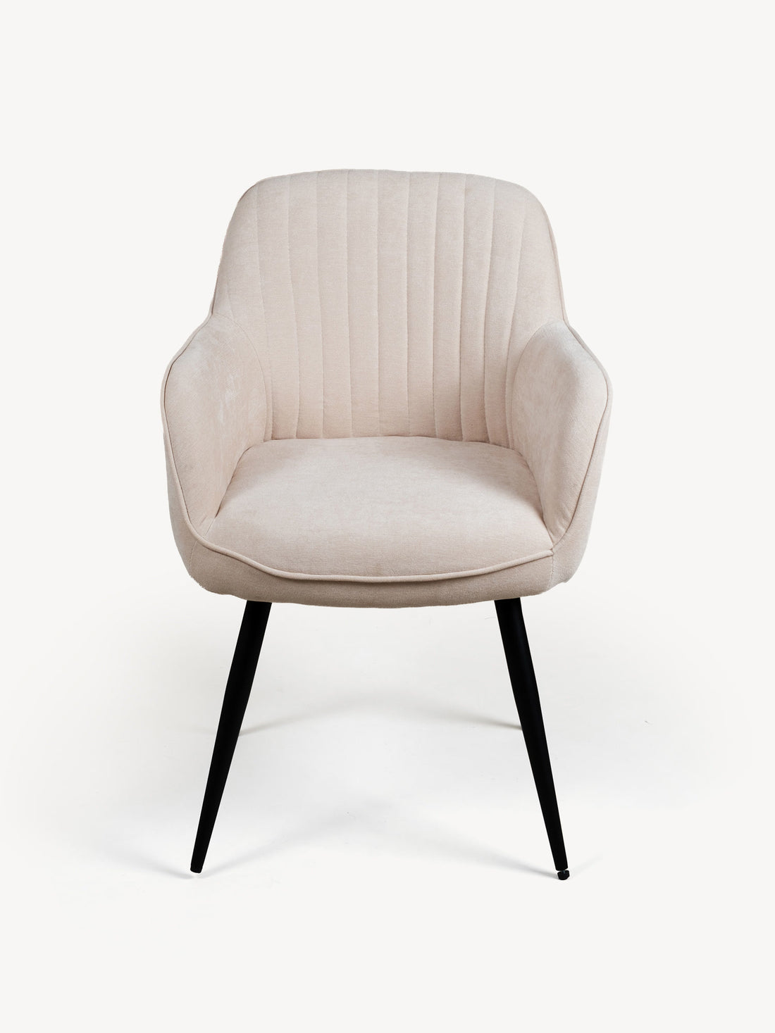 Silla Manchester beige, vista de frente