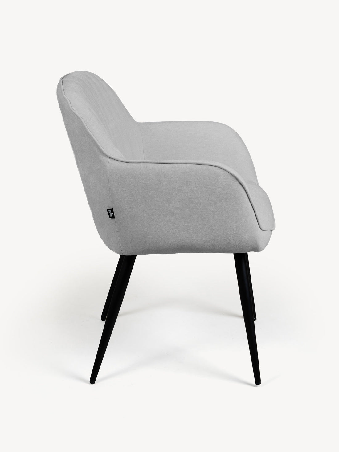 Silla Manchester gris, vista lateral