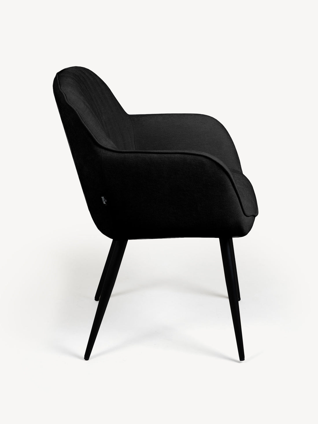 Silla Manchester negro, vista lateral