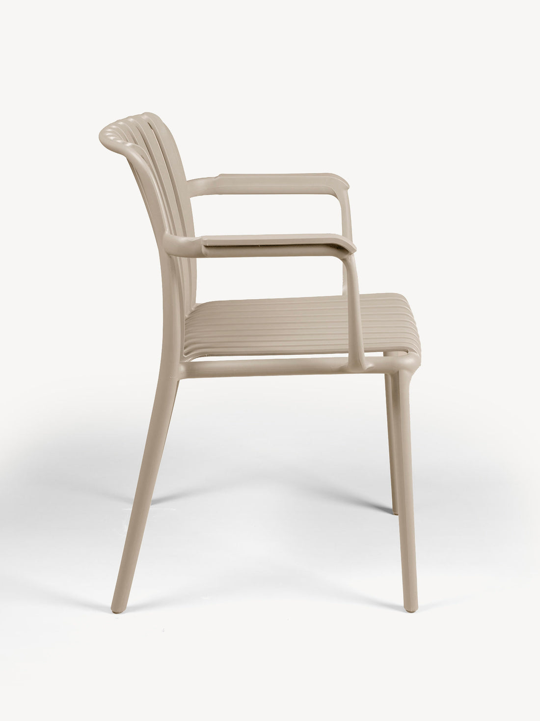 Silla de Exterior Menorca beige, vista lateral