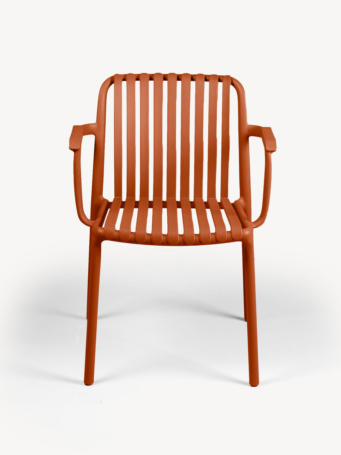 Silla de Exterior Menorca naranja, vista de frente