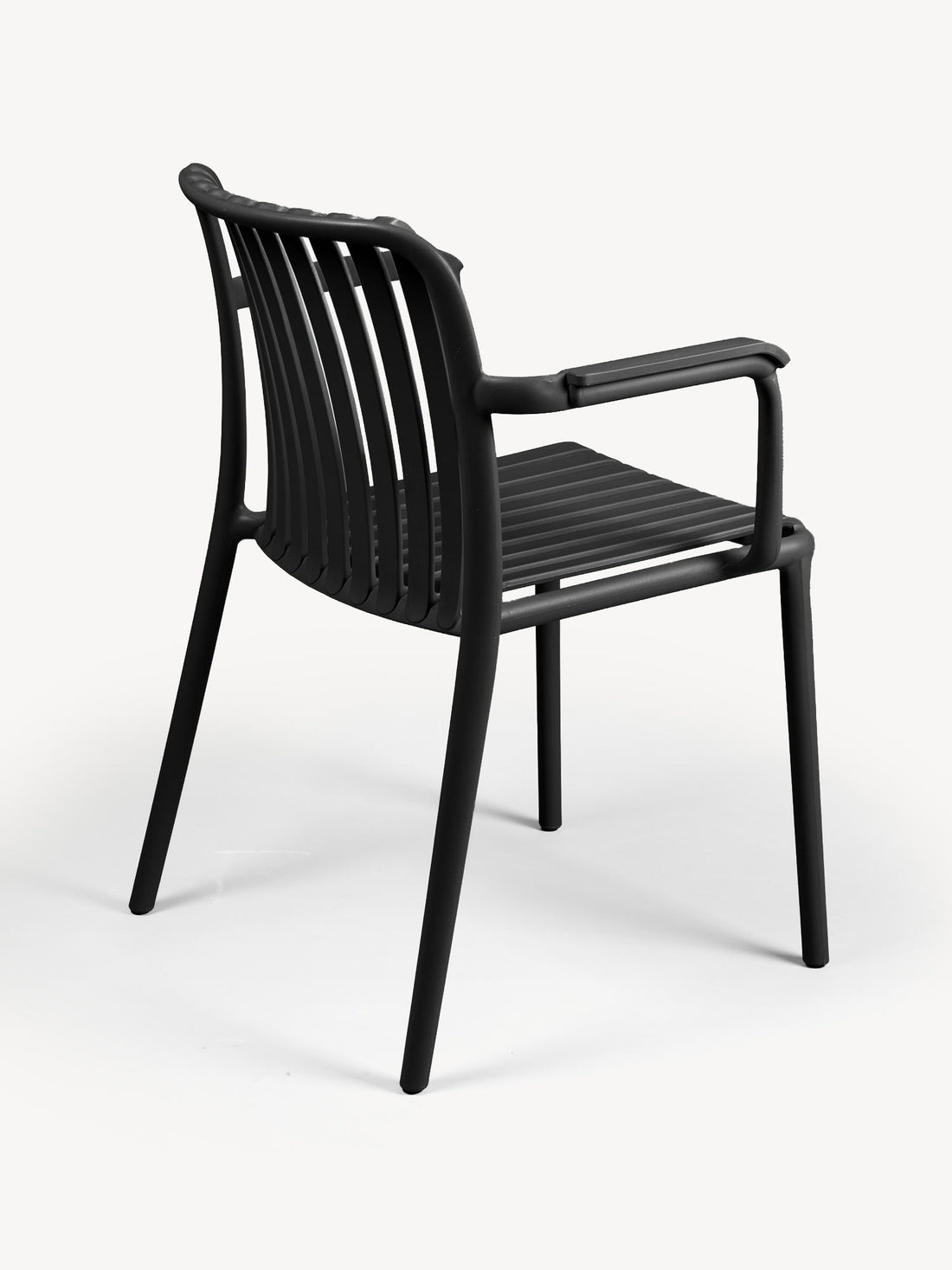 Silla de Exterior Menorca negro, vista trasera