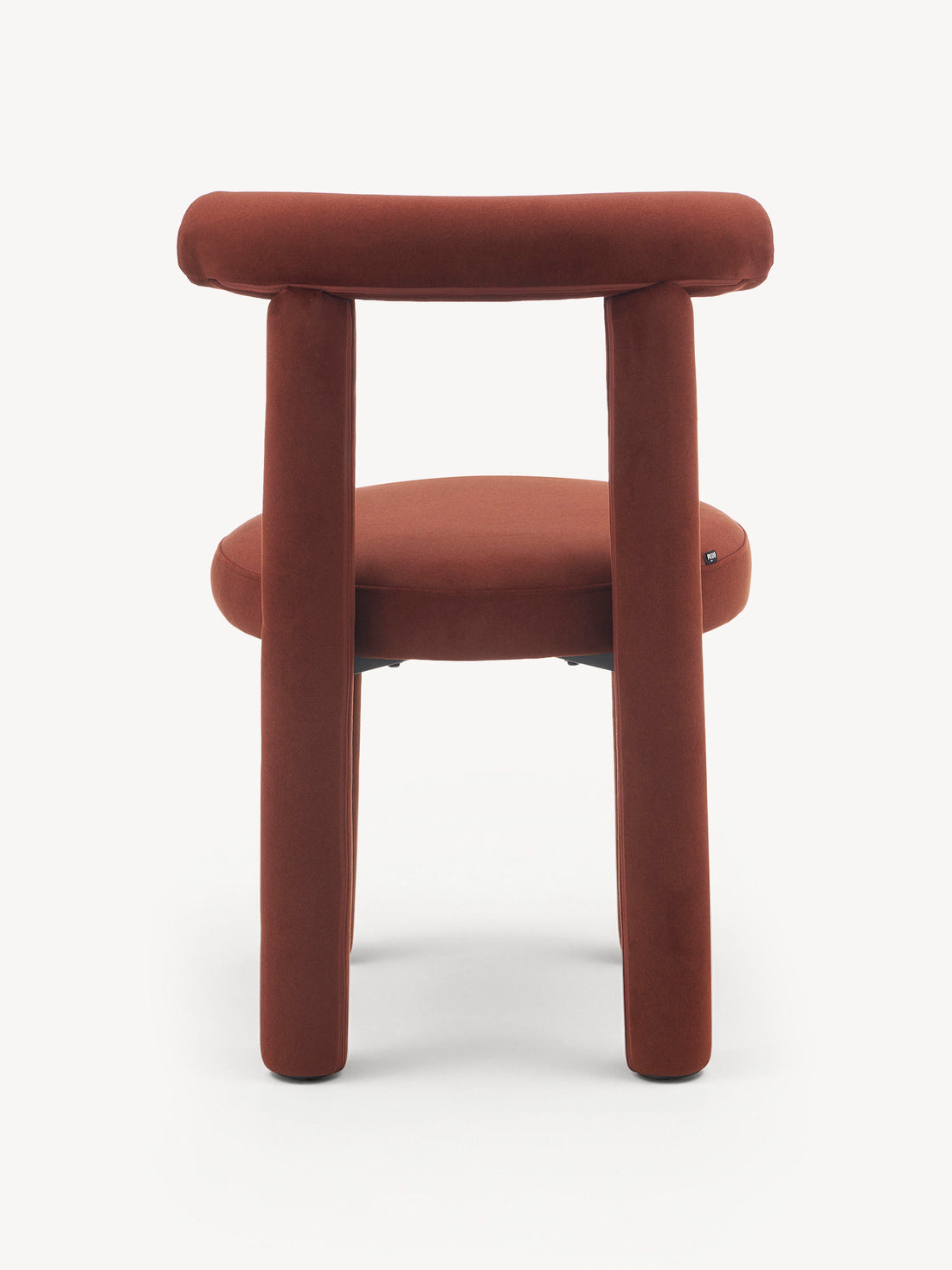 Silla de diseño Milán ocre, vista trasera