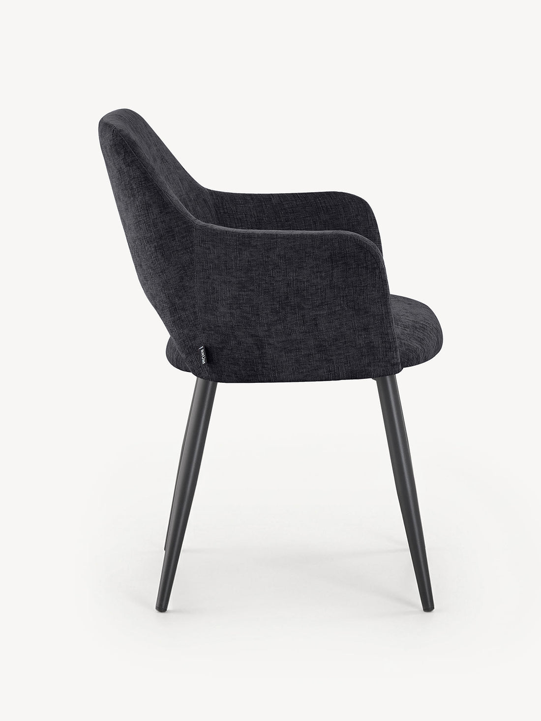Silla París negro, vista lateral