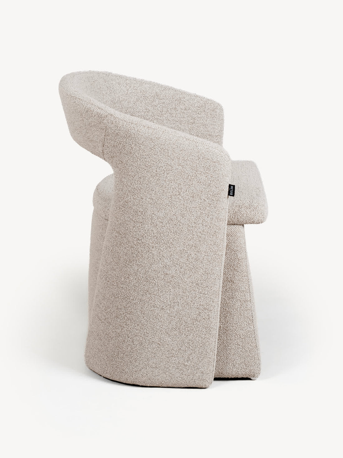 Silla Pavia beige, vista lateral