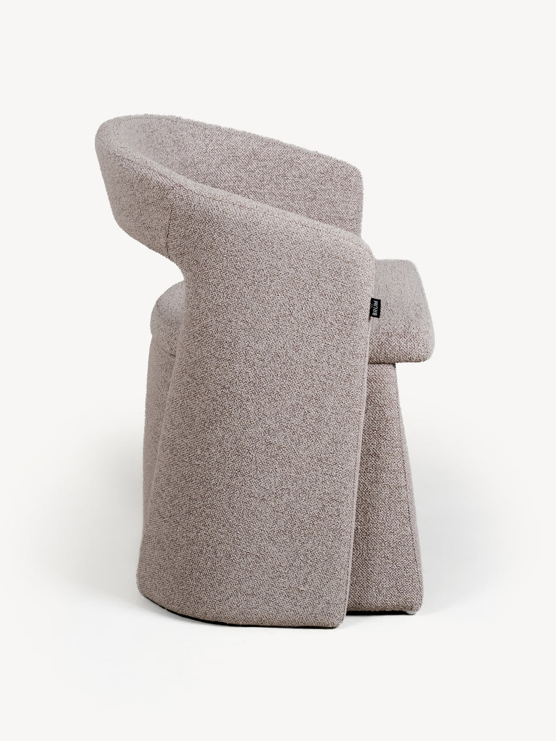 Silla Pavia gris, vista lateral