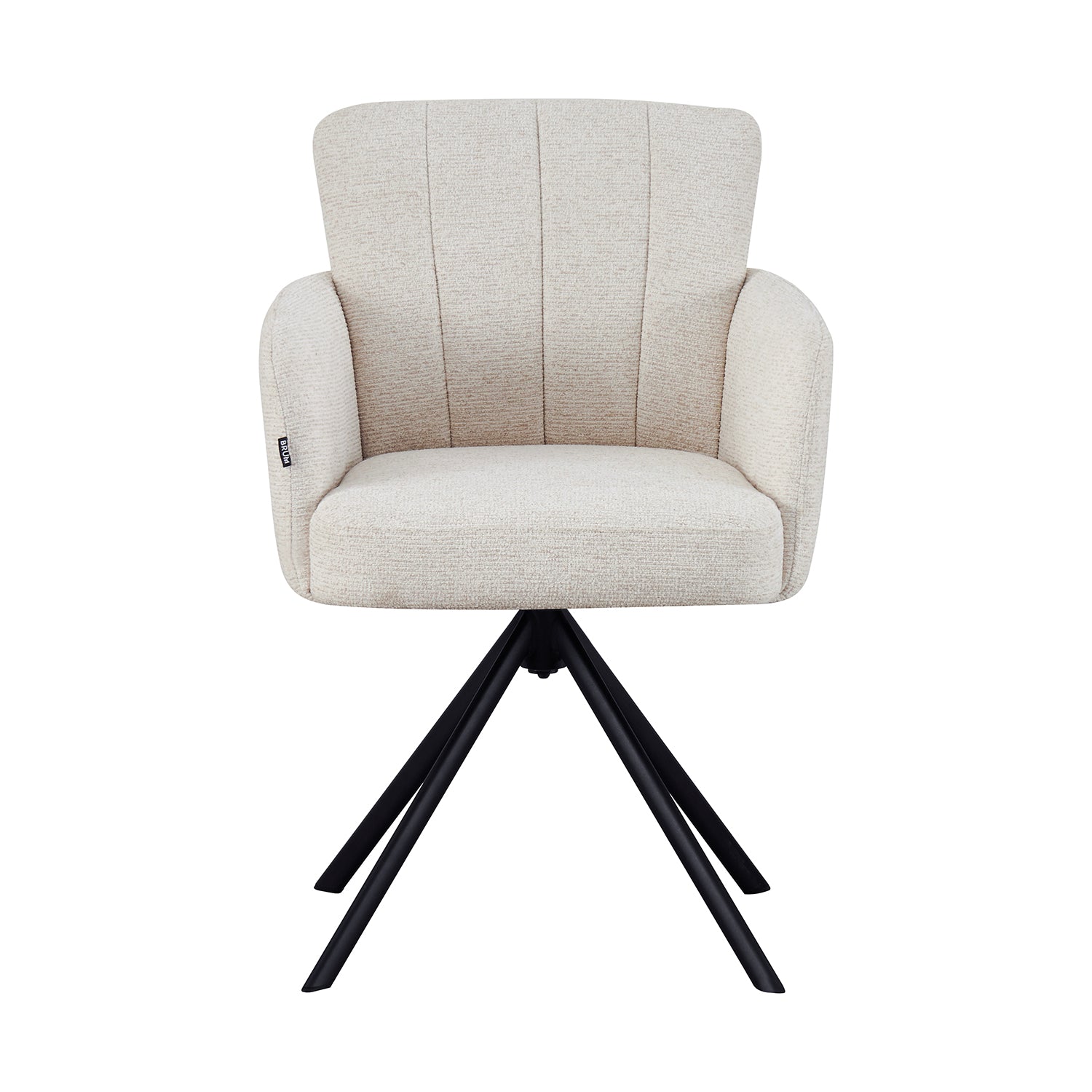Silla PonteVedra Beige Vista Frontal en Fondo Blanco 