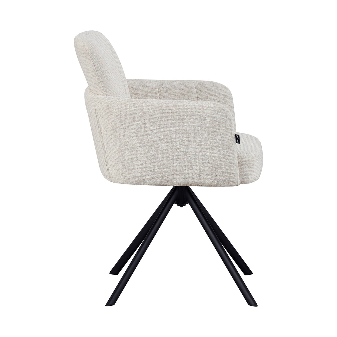 Silla PonteVedra Beige Vista Lateral en Fondo Blanco 