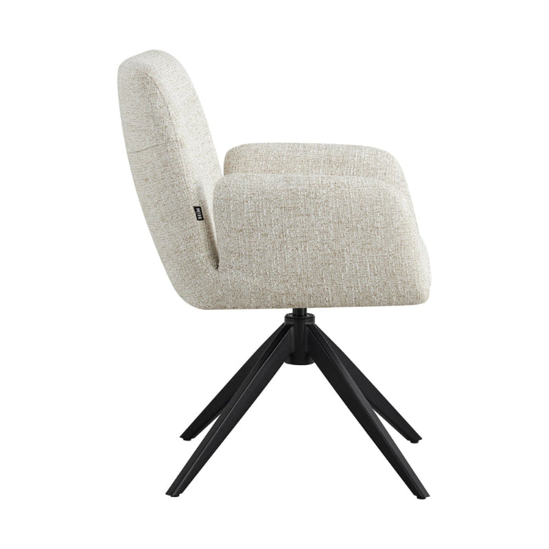 Silla Santiago Beige Vista Lateral