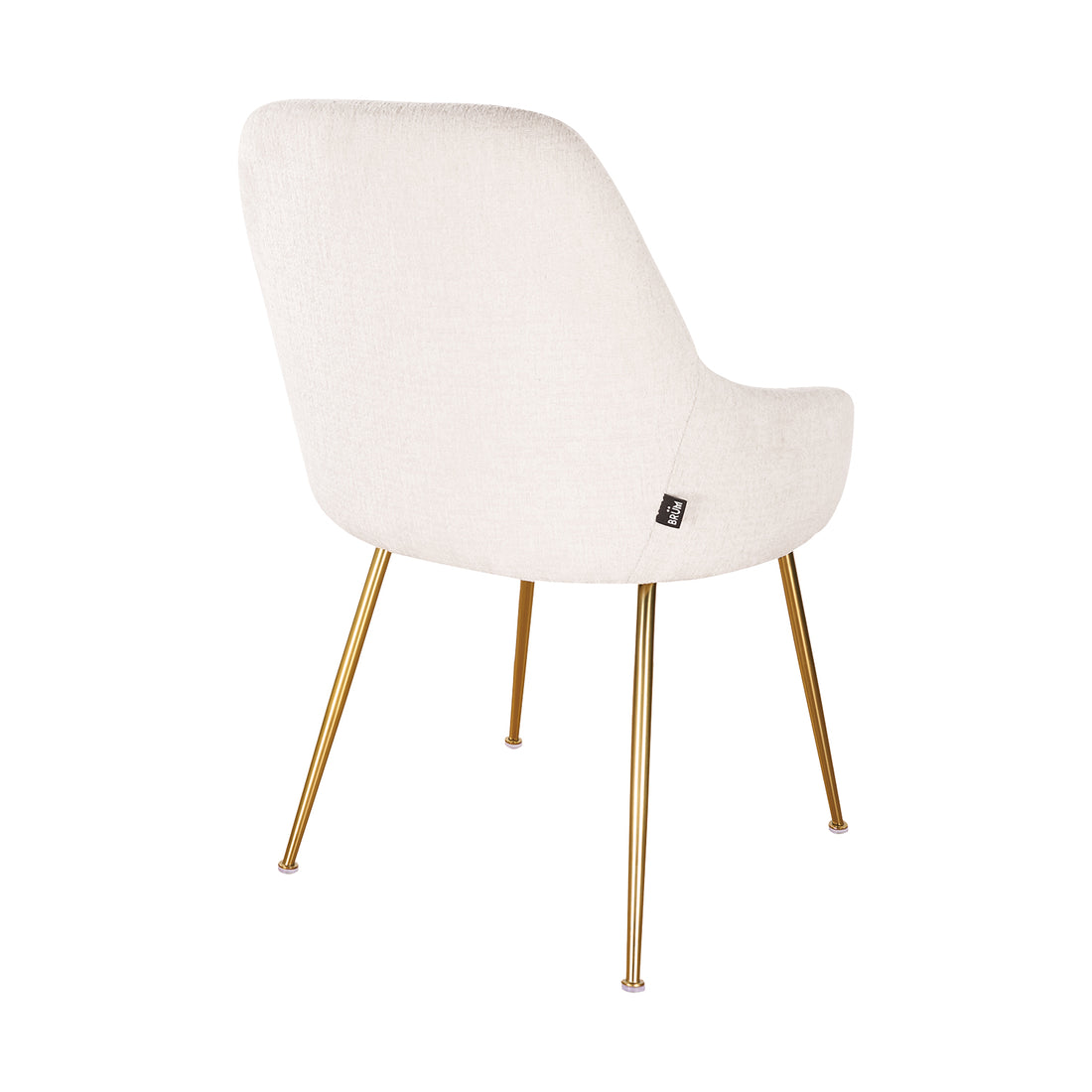 Silla Seúl Beige Vista en Perspectiva Trasera