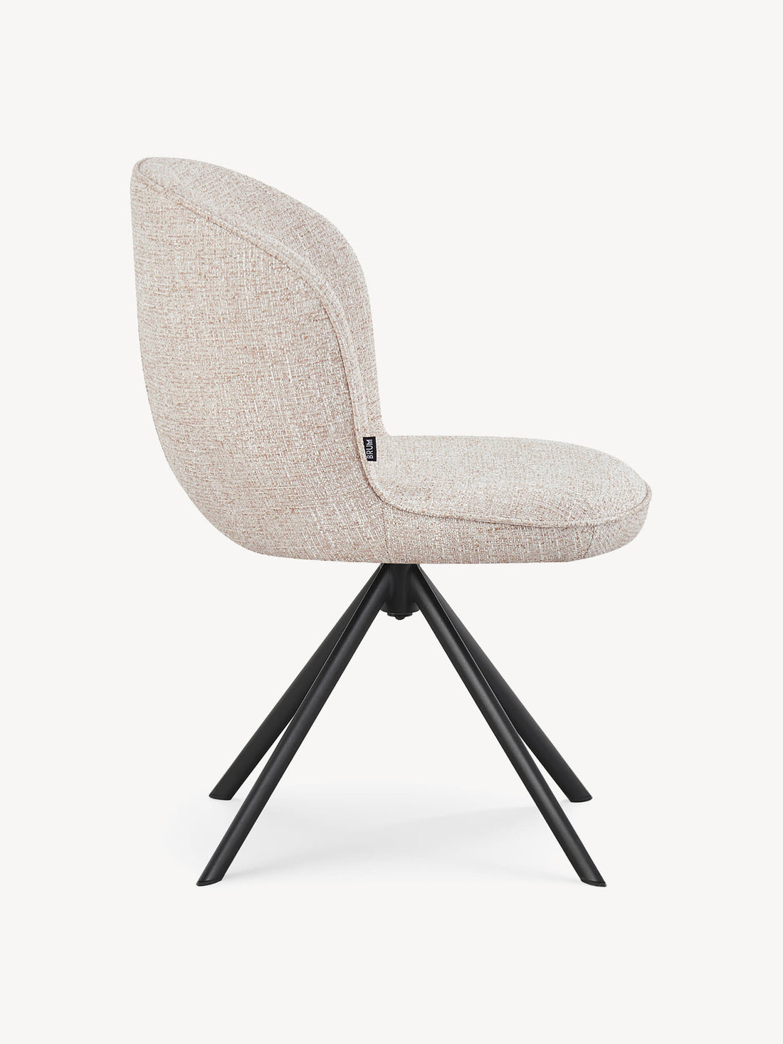 Silla Giratoria Vigo beige, vista lateral