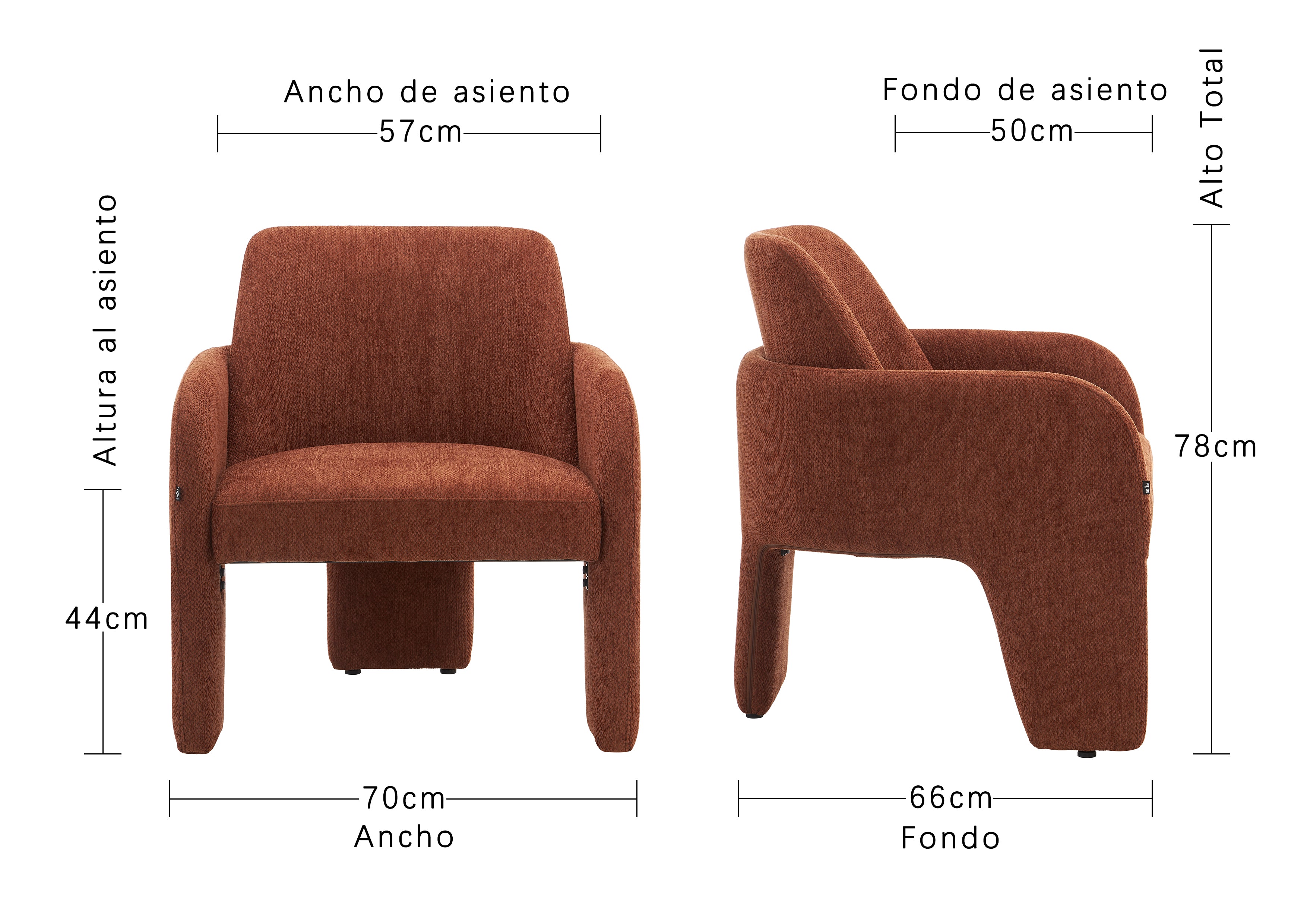 SILLÓN DUBA MEDIDAS