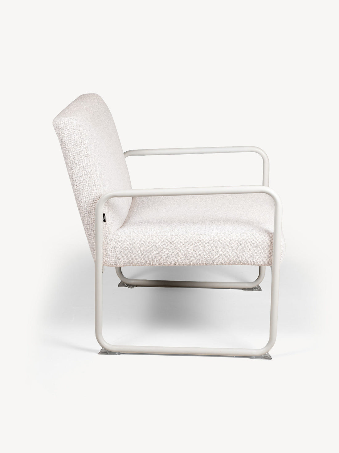 Sillón Individual Bolonia beige, vista lateral