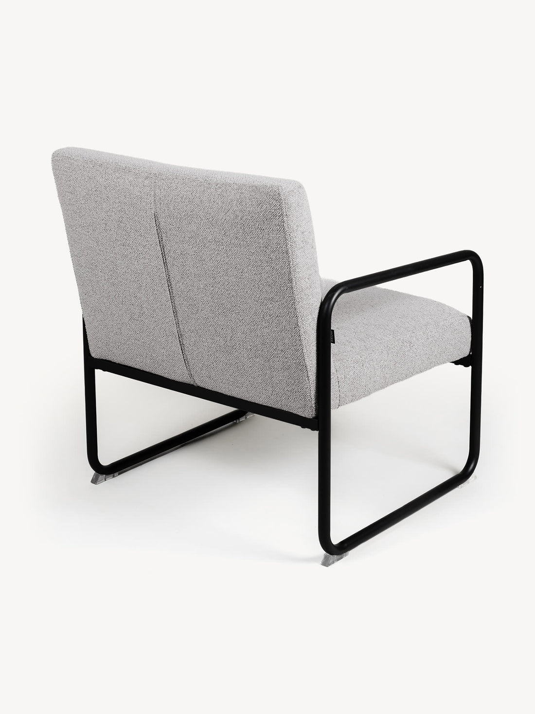Sillón Individual Bolonia gris, vista trasera