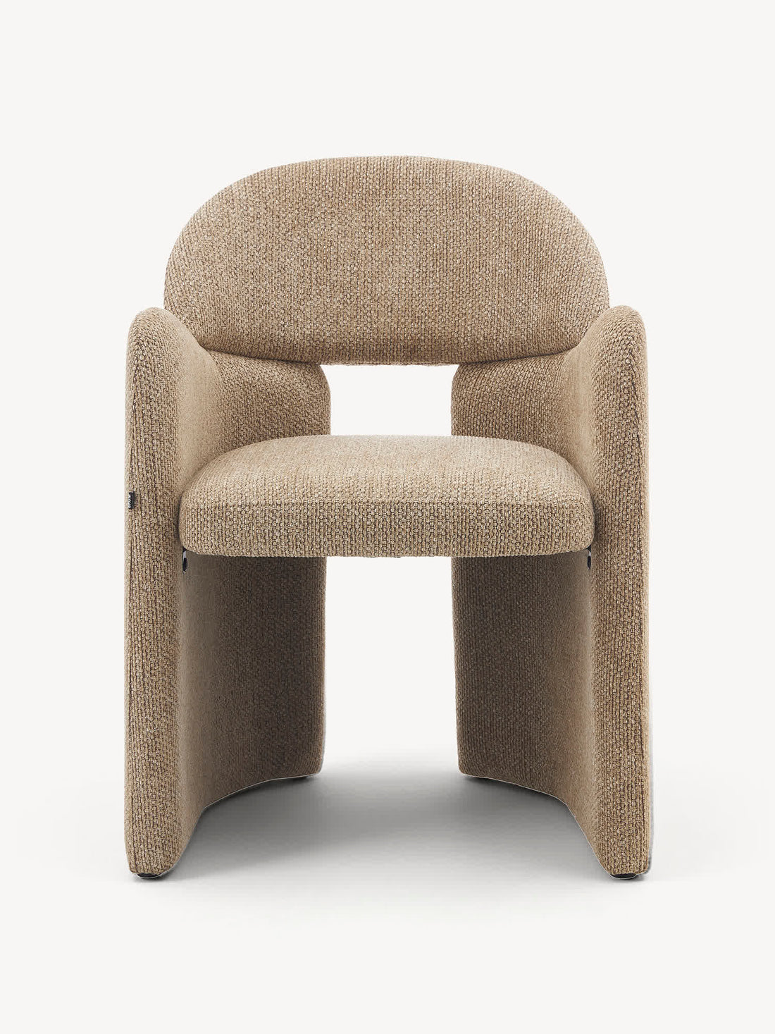 Sillón individual Davos beige, vista de frente