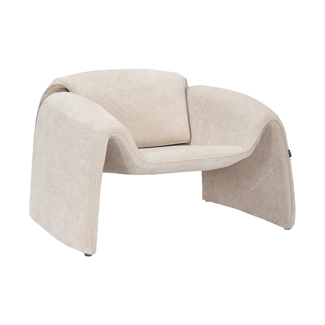 Sillón Melbournee Beige Vista en Perspectiva