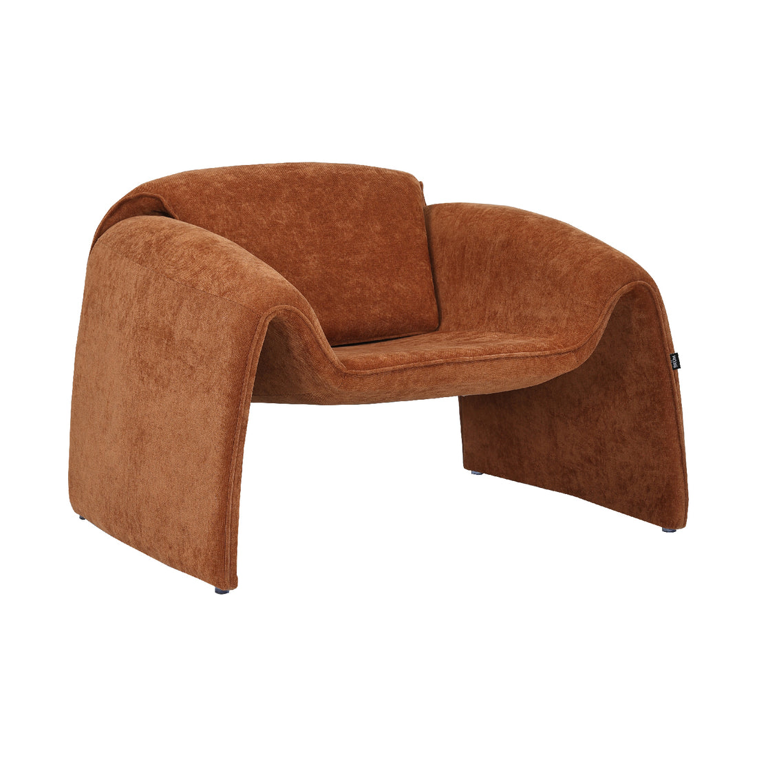Sillón Melbournee Ocre Vista en Perspectiva