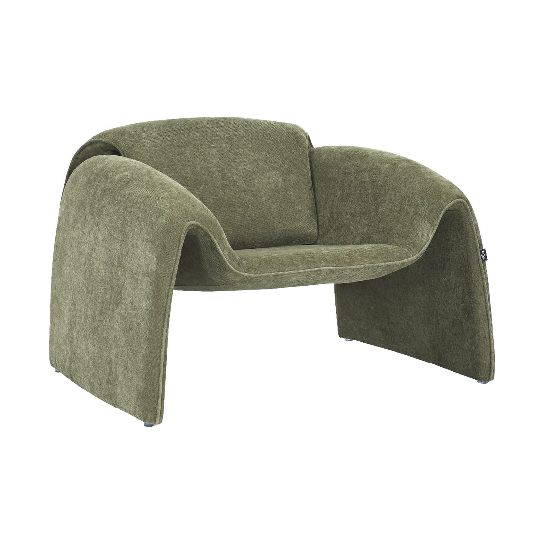 Sillón Melbournee Verde Vista en Perspectiva