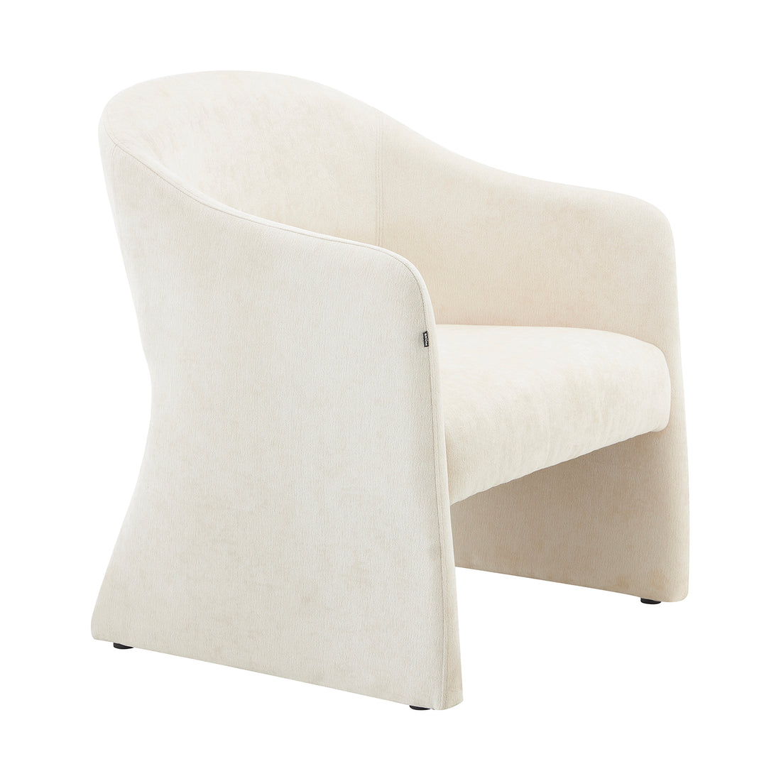 Sillón Qur Beige Vista en Perspectiva Pronunciada