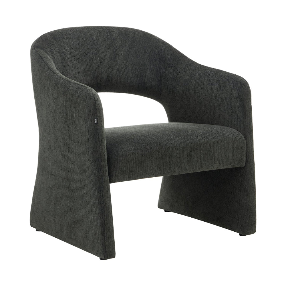Sillon Individual Qur Grafito Con Fondo Blanco Vista En Perspectiva