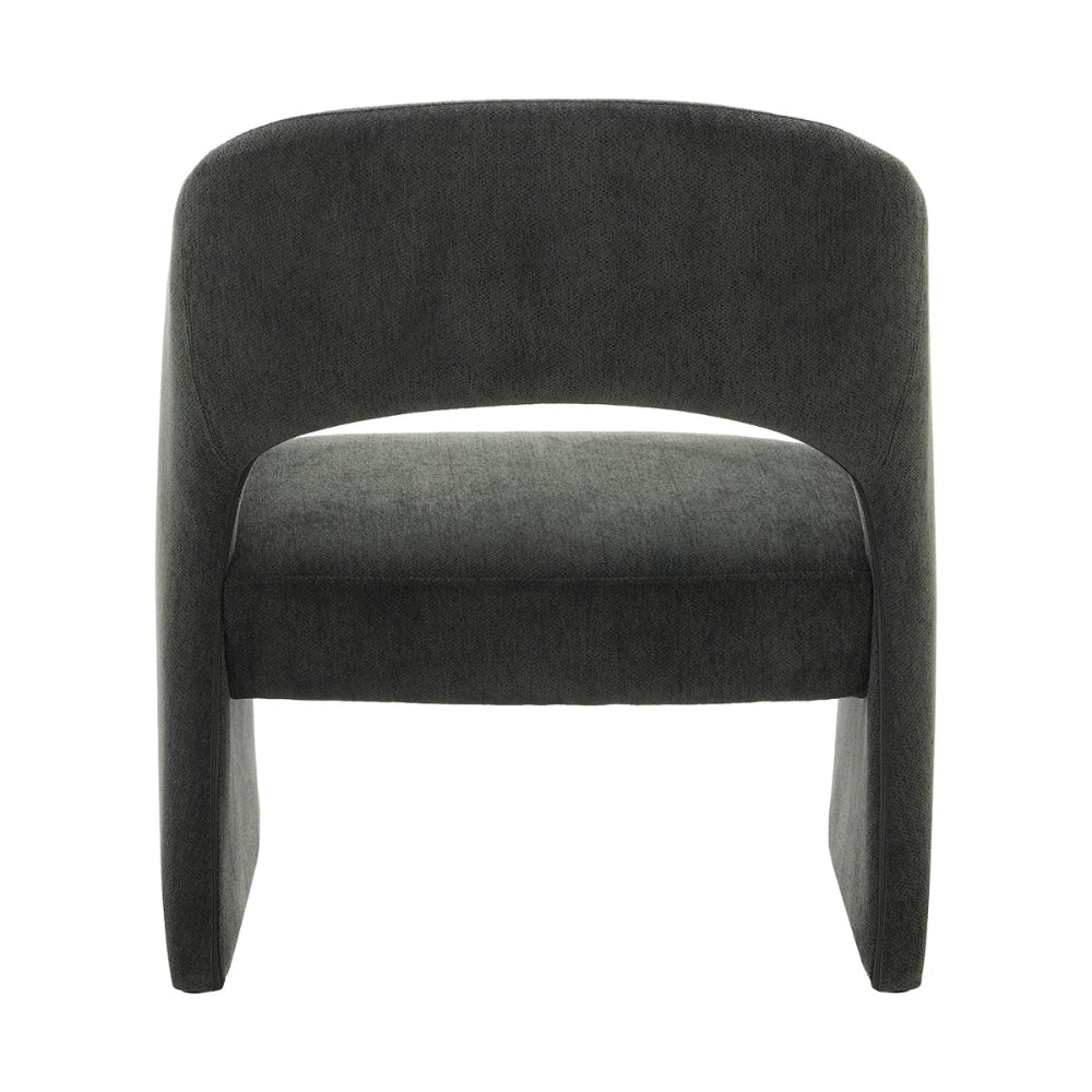Sillon Individual Qur Grafito Con Fondo Blanco Vista En Perspectiva